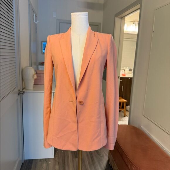 BCBG MAX AZRIA PEACH long sleeve blazer XXS - Picture 4 of 8